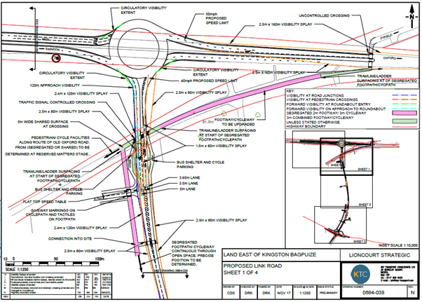 Proposed link road.